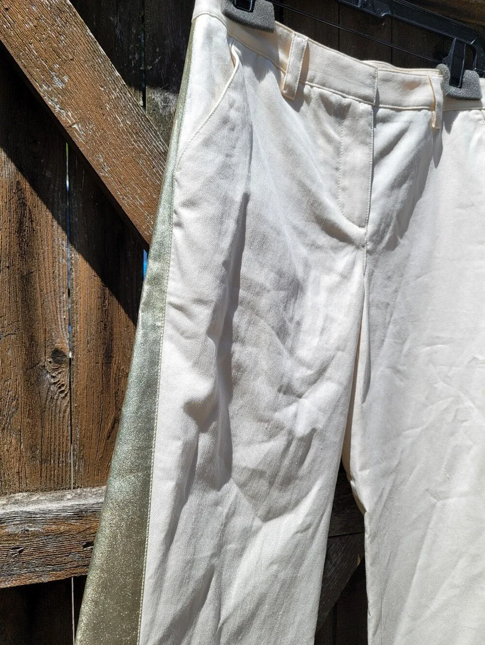 TWP Stay Golden Wide Leg Pant Bone / Light Golde Size 0 NWT